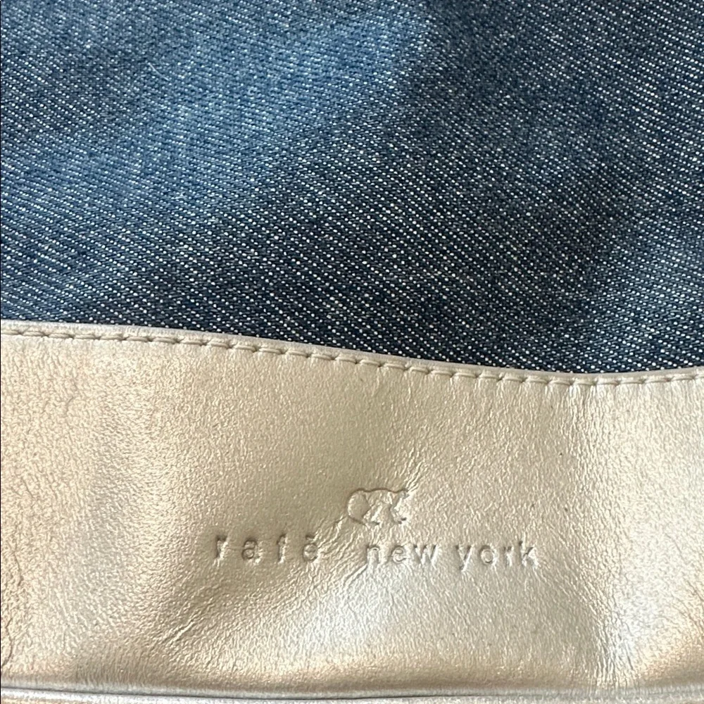 Rafe New York Vintage Silver and Blue Denim Women's Bag